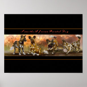 Afrikanmålade valpar poster