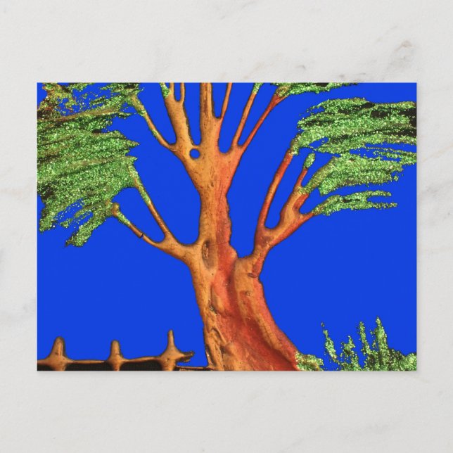 Afrikans Acacia Beauty: Serengeti Serenity. Vykort (Framsida)