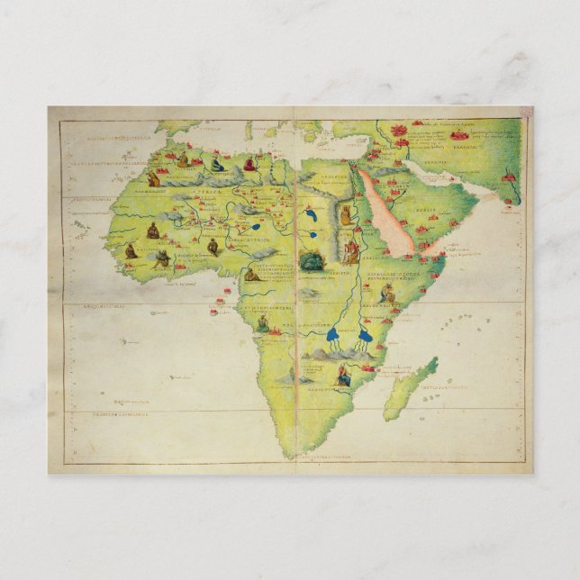 Afrikans kontinent vykort (Framsida)