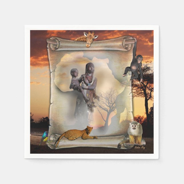 Afrikans uttryck pappersservett (Framsidan)