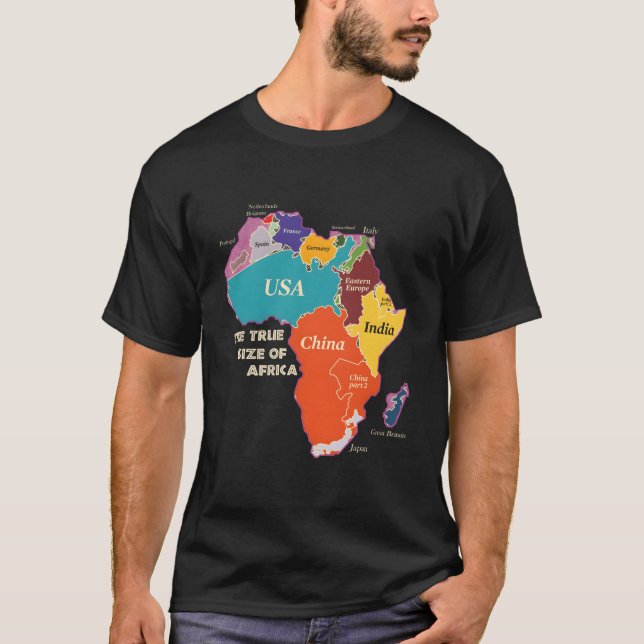 Afrikans verkliga Storlek T Shirt (Framsida)