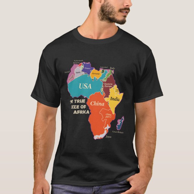 Afrikans verkliga Storlek T Shirt (Framsida)