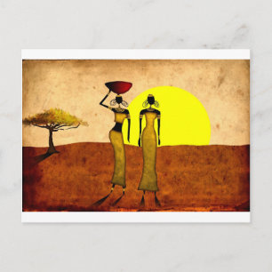 Afrikans vintage stil-presenter 24 vykort