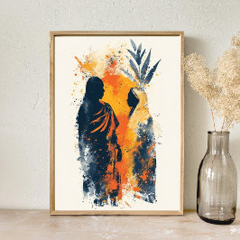 afrikansk abstrakt art poster