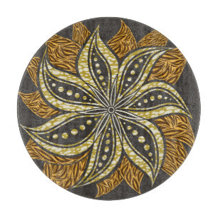 Afrikansk Abstrakt Blommigt Batik Stil
