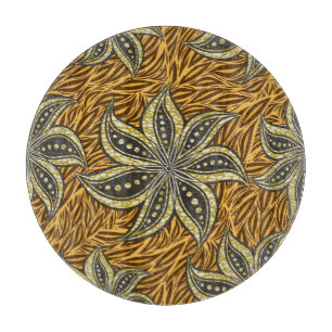 Afrikansk Abstrakt Blommigt Batik Stil