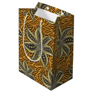 Afrikansk Abstrakt Blommigt Batik Stil