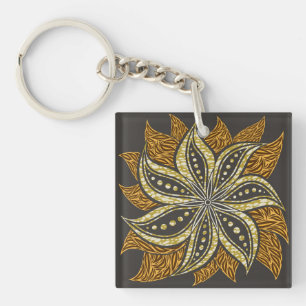 Afrikansk Abstrakt Blommigt Batik Stil