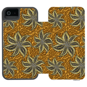 Afrikansk Abstrakt Blommigt Batik Stil