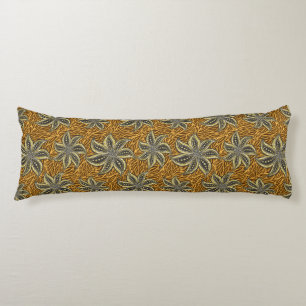 Afrikansk Abstrakt Blommigt Batik Stil Kroppskudde