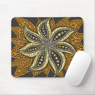 Afrikansk Abstrakt Blommigt Batik Stil Musmatta