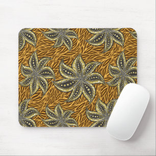 Afrikansk Abstrakt Blommigt Batik Stil Musmatta