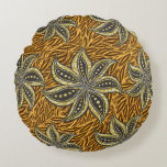 Afrikansk Abstrakt Blommigt Batik Stil Rund Kudde<br><div class="desc">Abstrakt Blommigt Batik/Vax Traditional African Textile Mönster Motive,  med Blommigt Motive och varmt Färg. Original Vector Graphics Copyright BluedarkArt TheChameleonArt.</div>