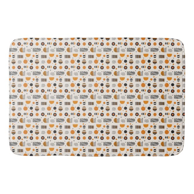 Afrikansk Abstrakt Geometry Bath Mat Badrumsmatta (Framsidan)