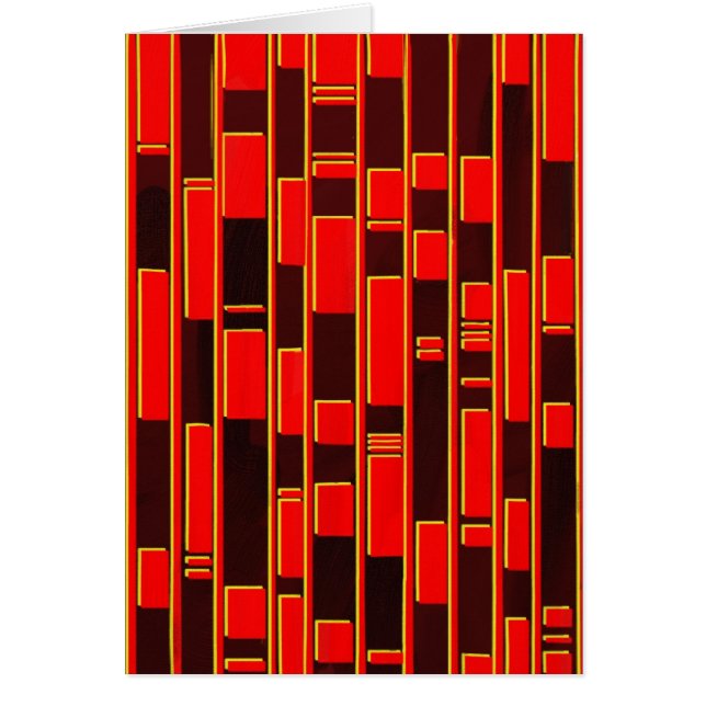 Afrikansk Abstrakt med inspikade textilier Hälsningskort (Framsidan)