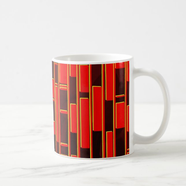 Afrikansk Abstrakt med inspikade textilier Kaffemugg (Höger)