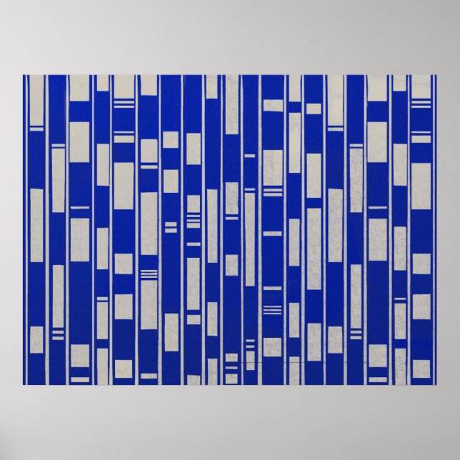 Afrikansk Abstrakt med inspikade textilier Poster (Framsidan)