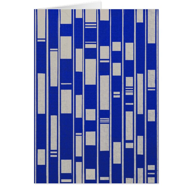 Afrikansk Abstrakt med inspikade textilier - V2 Hälsningskort (Framsidan)