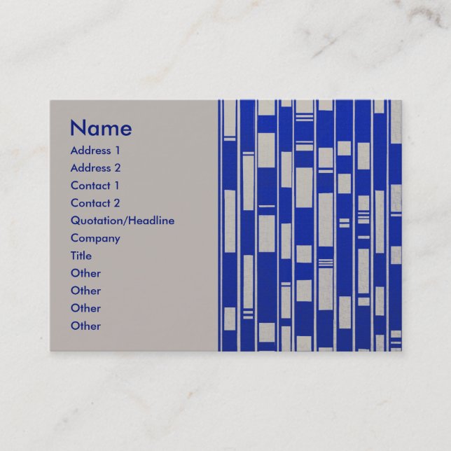 Afrikansk Abstrakt med inspikade textilier - V2 Visitkort (Framsida)