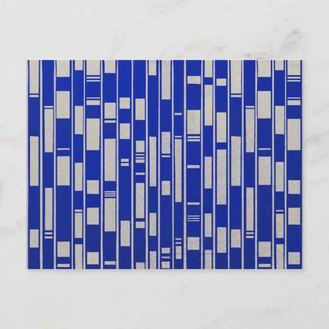 Afrikansk Abstrakt med inspikade textilier - V2 Vykort (Framsida)