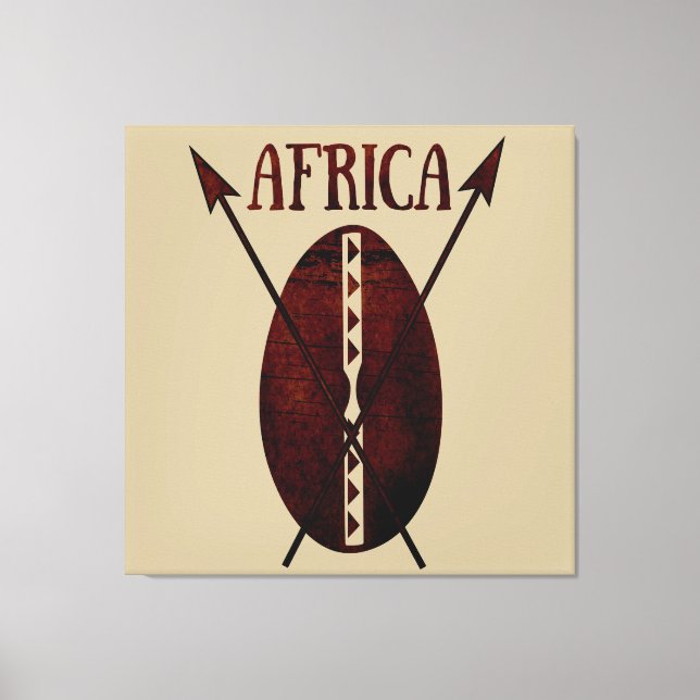 Afrikansk abstrakt modern porträtt afro art canvastryck (Framsida)