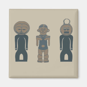 afrikansk abstrakt porträttdesign afrikansk konst magnet