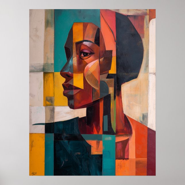 Afrikansk Abstrakt Poster (Framsidan)