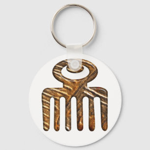 Afrikansk Adinkra simbol av beauty. Nyckelring
