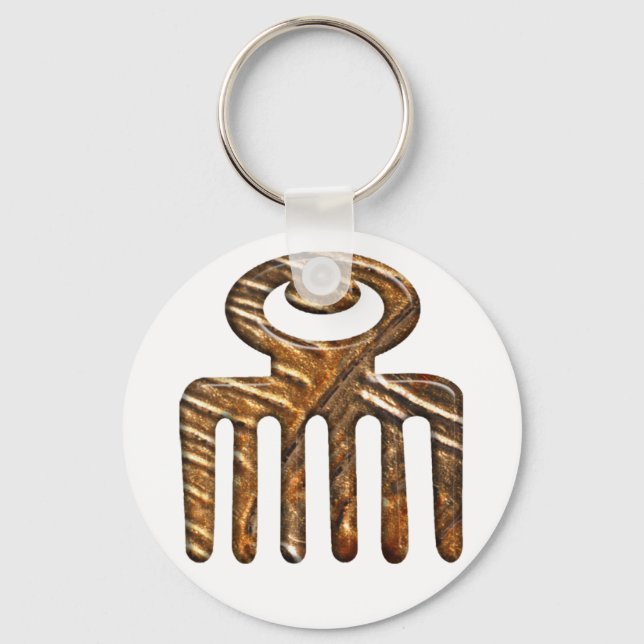 Afrikansk Adinkra skönhetsimbol. Nyckelring (Framsida)
