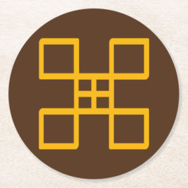 Afrikansk Adinkra-symbol (excellens) Underlägg Papper Rund