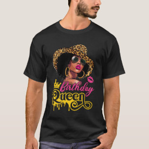 Afrikansk Afro Black Women Det är min födelsedag T Shirt