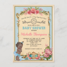 Afrikansk amerikan Alice i underlandbabyTea Inbjudningar