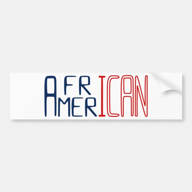 afrikansk amerikan bildekal (Framsidan)