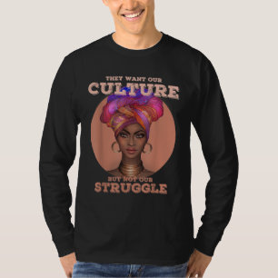 Afrikansk amerikan för kvinnor Svart historiekultu T Shirt