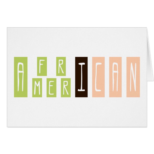 afrikansk amerikan hälsningskort (Framsidan Horizontal)