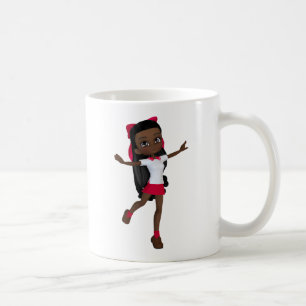 Afrikansk amerikan skolar flickat-skjortan kaffemugg