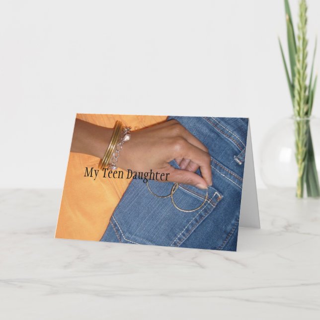 Afrikansk amerikan tonåring födelsedagkortet kort (Framsida)