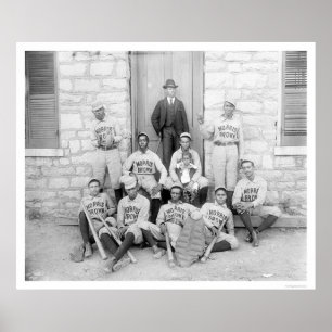 Afrikansk amerikanbaseball 1900 poster