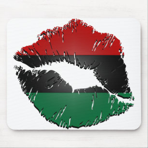 Afrikansk amerikanflaggaläppar Mousepad Musmatta