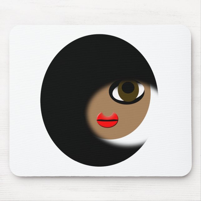 Afrikansk amerikanflickadräkt! musmatta (Framsidan)