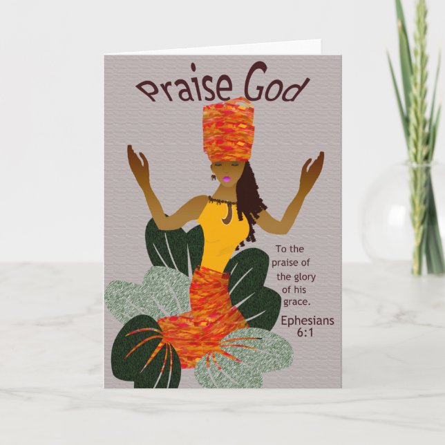 Afrikansk amerikanhälsningkort kort (Framsida)