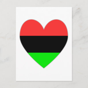 Afrikansk amerikanhjärtavalentin helg vykort