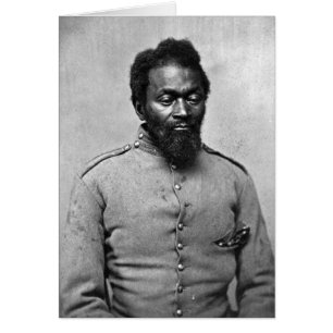 Afrikansk amerikaninbördeskrigsoldat, 1861 hälsningskort