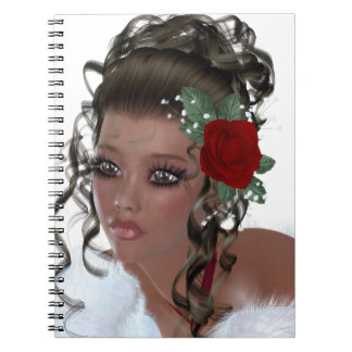 Afrikansk amerikankvinna anteckningsbok med spiral