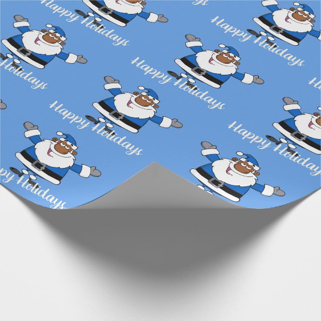 Afrikansk amerikanSanta jul Hanukkah Kwanzaa Presentpapper (Hörn)