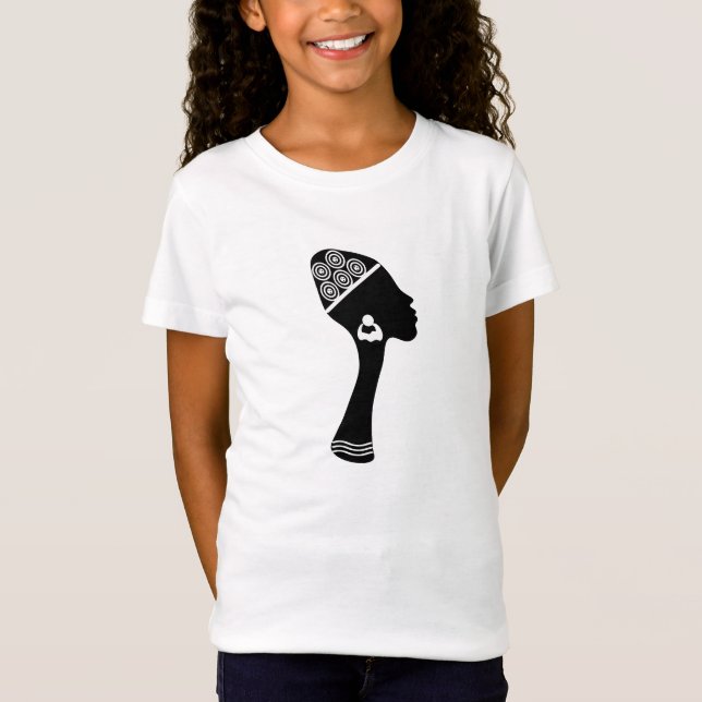 afrikansk amerikansk abstrakt kvinna porträtt t shirt (Framsida)