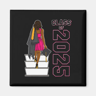 Afrikansk amerikansk afo Black Girl Studenten Cl o Magnet