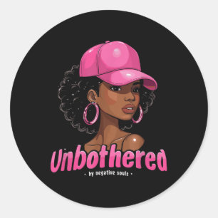 Afrikansk amerikansk afo Queen Sy Black Woman Unbo Runt Klistermärke