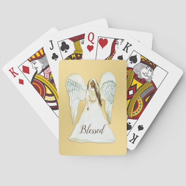 Afrikansk amerikansk angel Classic-spelkort Casinokort (Baksidan)