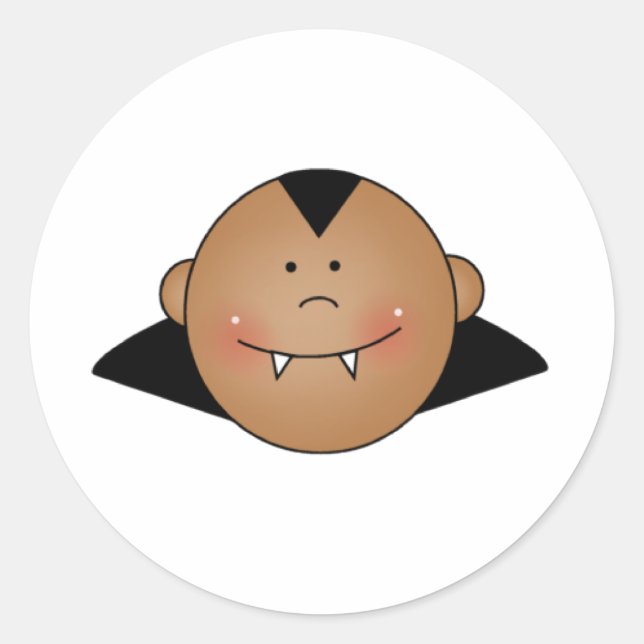 Afrikansk amerikansk Anpassade Dracula Runt Klistermärke (Framsida)